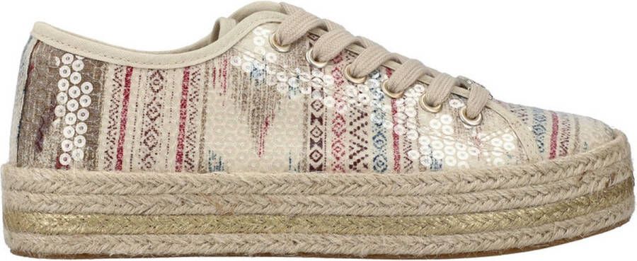 Rieker Sneakers beige multi Textiel Dames