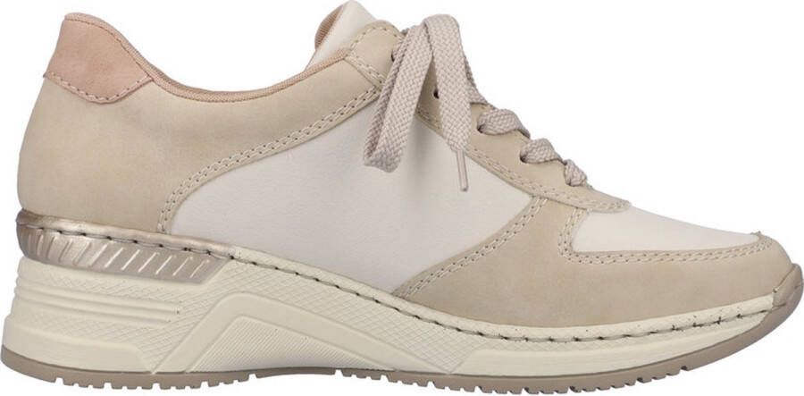 Rieker Beige en taupe veterschoen Multicolor Dames