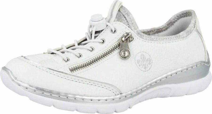 Rieker Witte Vrijetijdsveterschoenen voor Dames