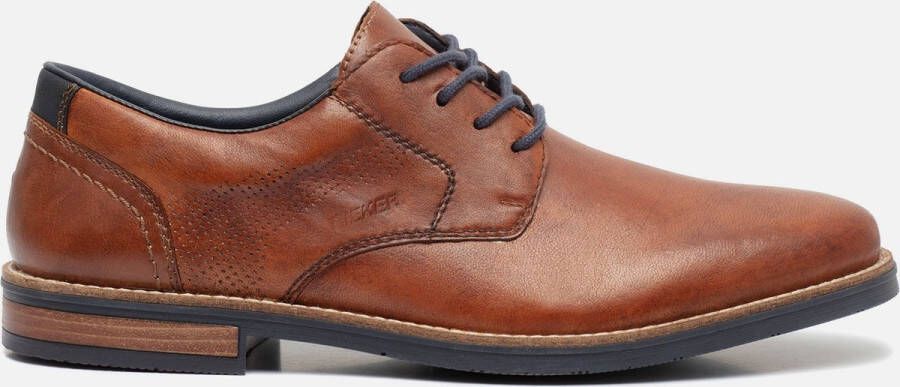 Rieker Stijlvolle Leren Zakelijke Schoenen Brown Heren