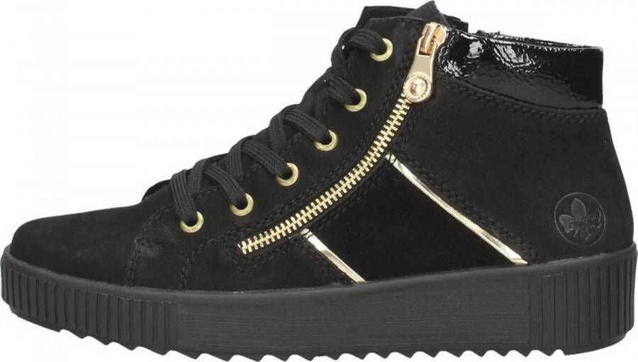 Rieker Waterdichte sneakers met ritssluiting en uitneembaar voetbed Black Dames - Foto 5