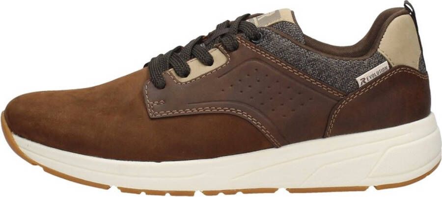 Rieker Sportieve Veterschoenen met Blauwe Accenten Brown Heren