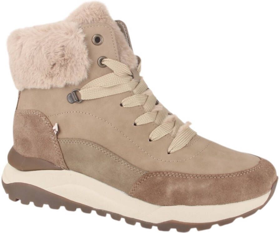 Rieker W2571-20 dames veterboots sportief beige