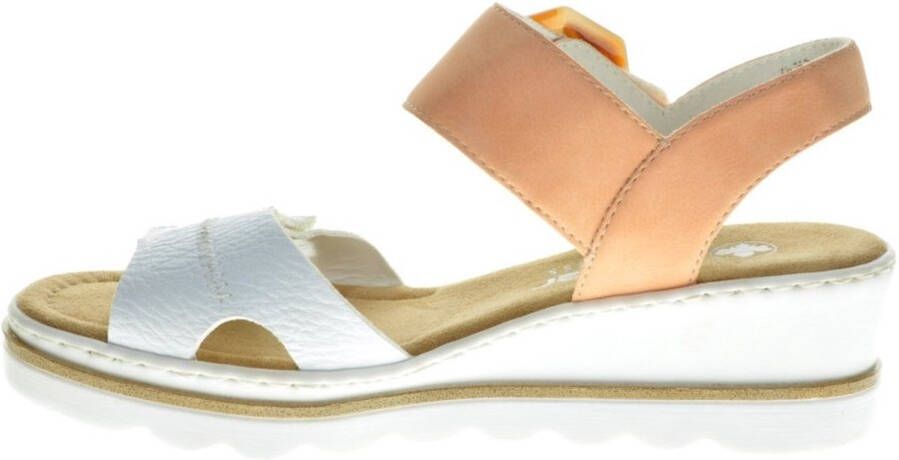 Rieker Witte Damessandalen Wedge - Foto 2