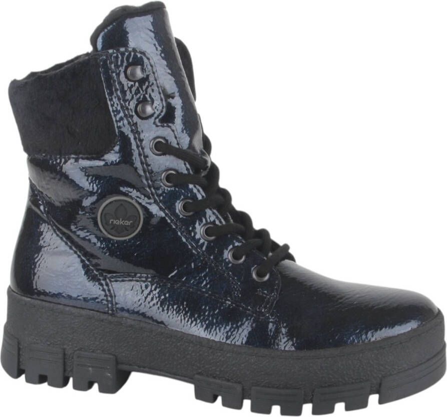Rieker Y0220-14 dames veterboots sportief blauw