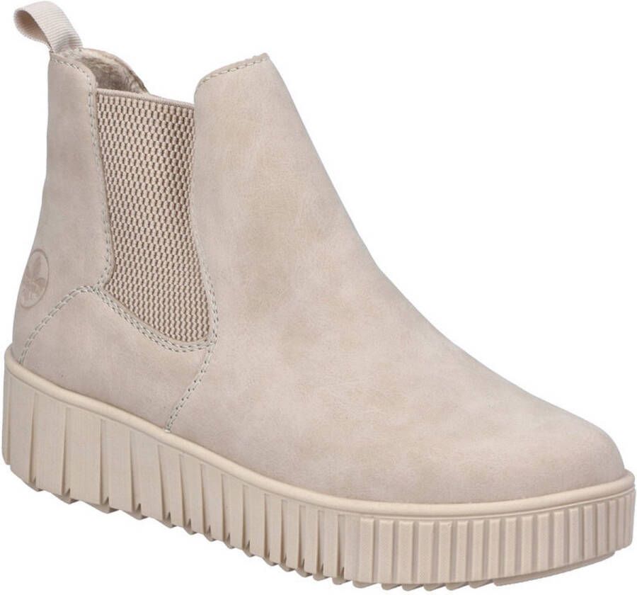 Rieker Winterlaarzen Chelseaboots plateausneaker enkellaars ritssluiting en stretch