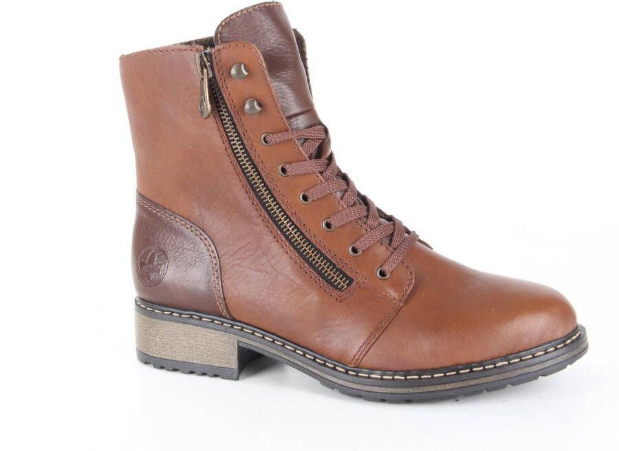 Rieker Warm Bruine Veterschoen voor Dames Brown Dames