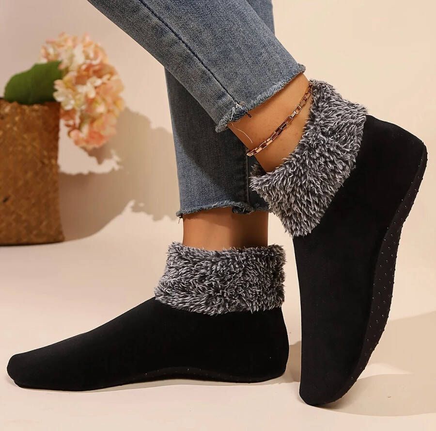 Rimmo 1 Paar Warme Antislip Huissokken Dames Volwassenen ??39) Dikke Pluche Sokken Vloersokken Warme Wintersokken Tapijtsokken & Thuis Sokken