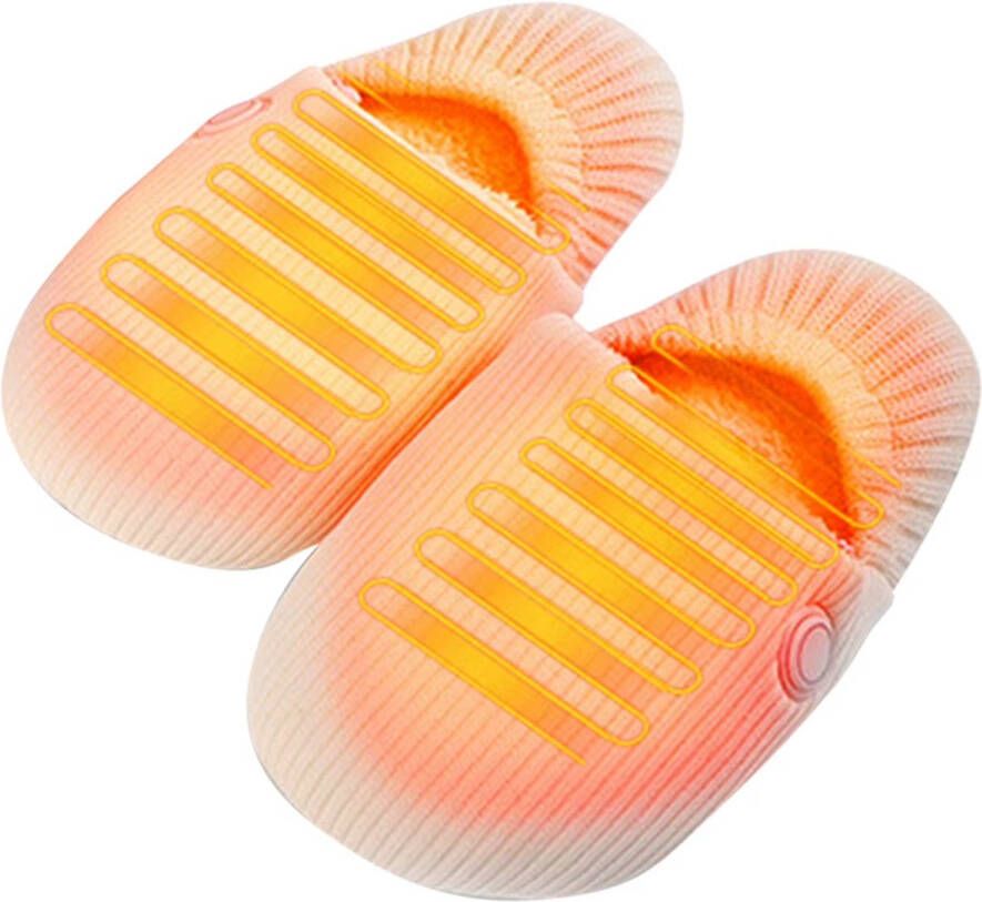 Rimmo Elektrische Verwarmde Pantoffels –Unisex Voetwarmerschoenen Maat S (34-39) –Oplaadbare Thermische Sloffen met 3 Warmtestanden tegen Koude Voeten