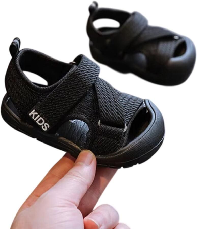 Rimmo Baby Sandalen & Zomerschoenen Peuters Soft Sole Antislip Ade d Mesh Kinder Wandelschoenen & Sandalen Zwart