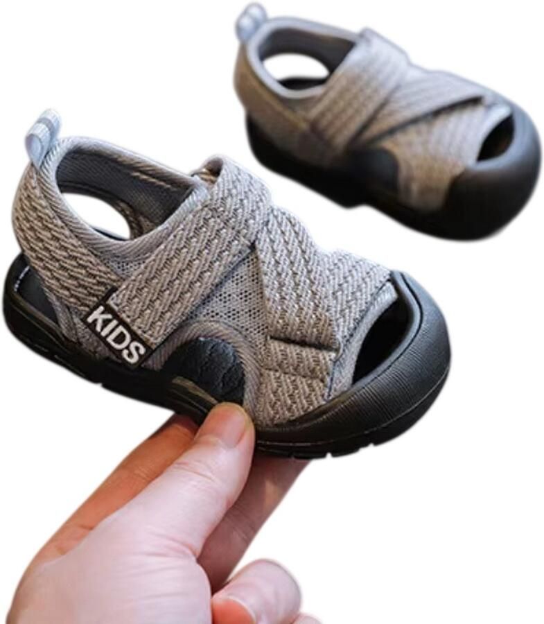 Rimmo Baby Sandalen & Zomerschoenen Peuters Soft Sole Antislip Ade d Mesh Kinder Wandelschoenen & Sandalen Grijs