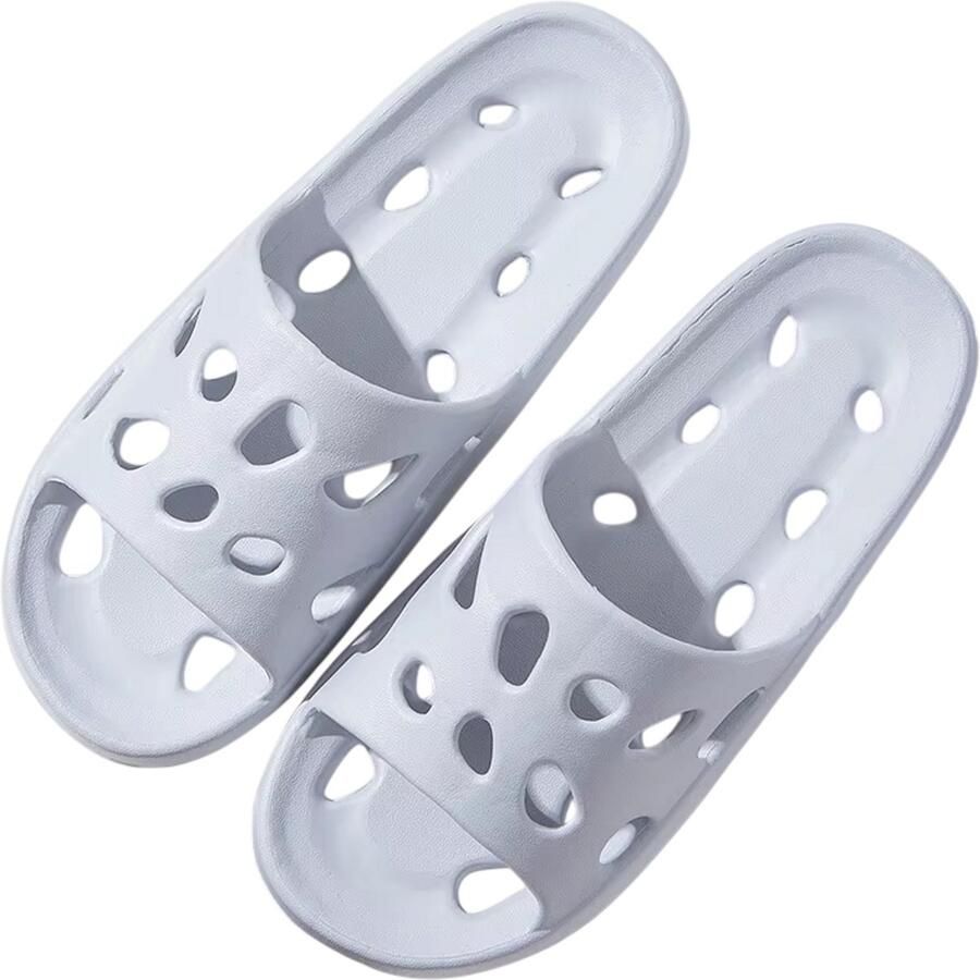 Rimmo Badslippers met Massagezool Douche Slippers Antislip Waterdichte Badkamer Slippers voor en Comfortabele Huis Slippers voor Thuis en Wellness Grijs ??41