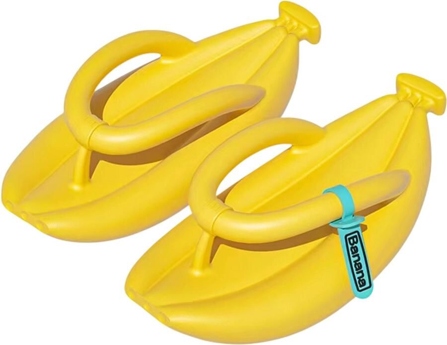 Rimmo Banaan Slippers Zomer Slippers voor en Antislip Badslippers met Dikke Zool en Platform