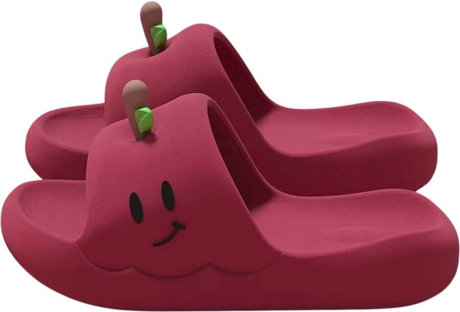 Rimmo Cartoon Dikke Zool Indoor Slippers Dames Lichtgewicht en Stijlvolle Dames Pantoffels Dames slippers binnen zacht lichtgewicht EVA comfortabele huis slippers dames Rood