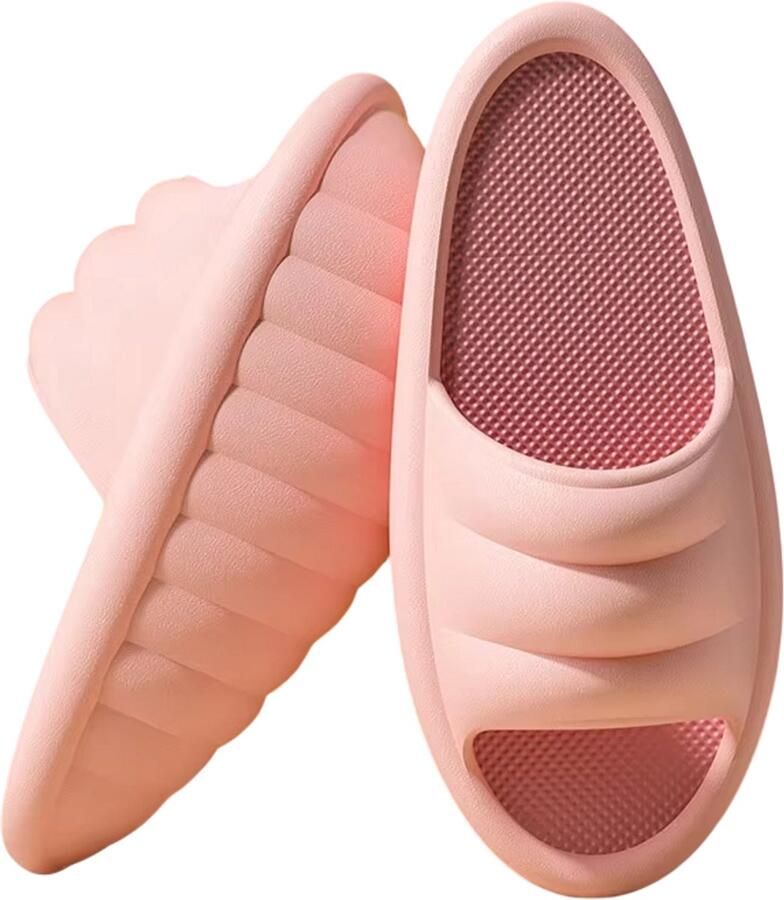 Rimmo Comfortabele Dames Slippers Massage Glij Sandalen met Dikke Zool EVA Instappers Antislip Slippers voor Voetcomfort Roze