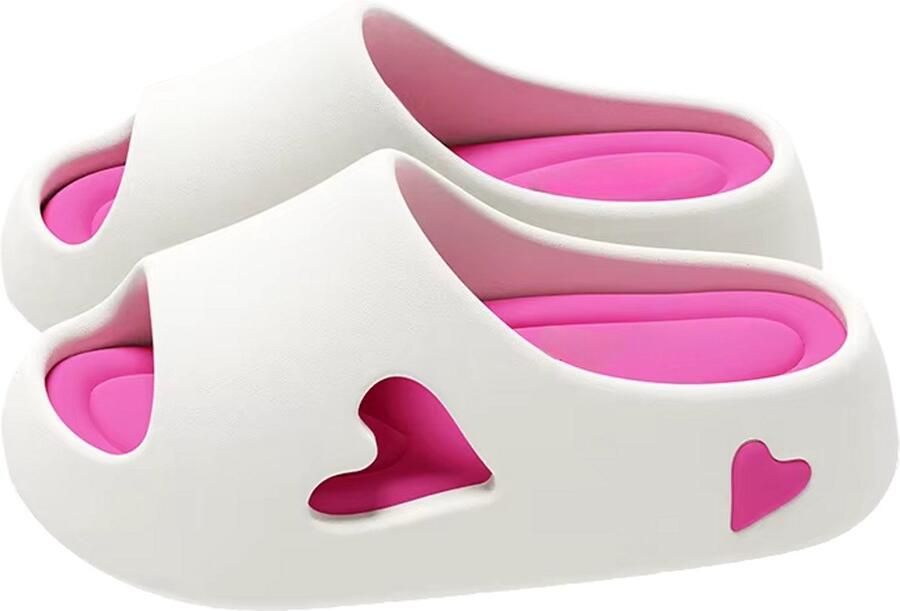 Rimmo Dames Slippers Sandalen Modieuze Strand- en Padelschoenen Effen Kleur Antislip Douche- en Zomerschoenen voor Thuis en Buiten Wit