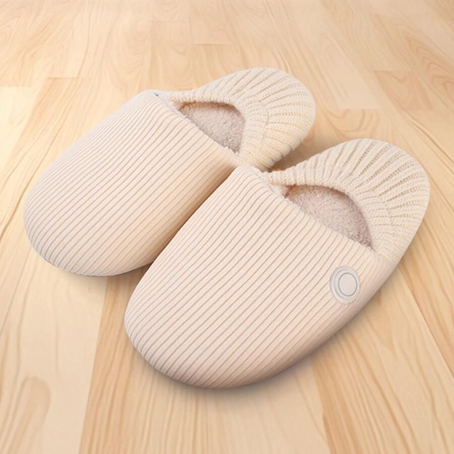 Rimmo Elektrische Verwarmde Pantoffels –Unisex Voetwarmerschoenen Maat S (34-39) –Oplaadbare Thermische Sloffen met 3 Warmtestanden tegen Koude Voeten