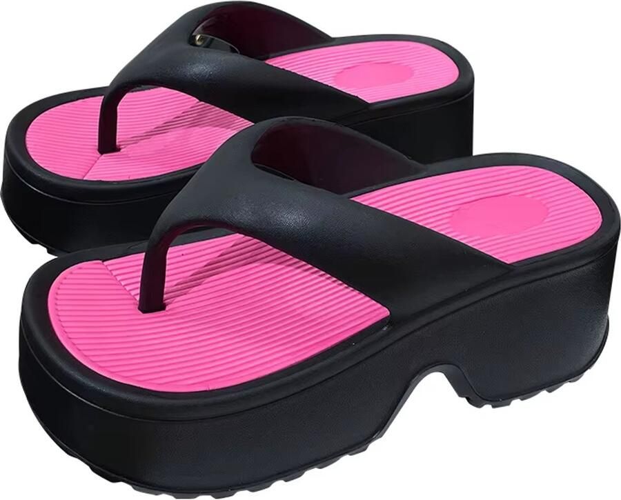 Rimmo EVA Dames Slippers met Plateauzool en Hoge Hak Comfortabele Zomerslippers Lichtgewicht Buitenschoenen Mode Sandalen