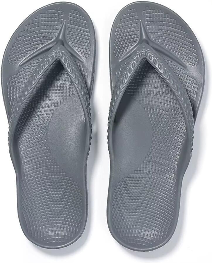 Rimmo Heren Slippers met Boogsteun Comfortabele Lichtgewicht Orthopedische Sandalen tegen Plantaire Fasciitis Modieuze Strand- en Badslippers Voetverzorging Sandalen Grijs