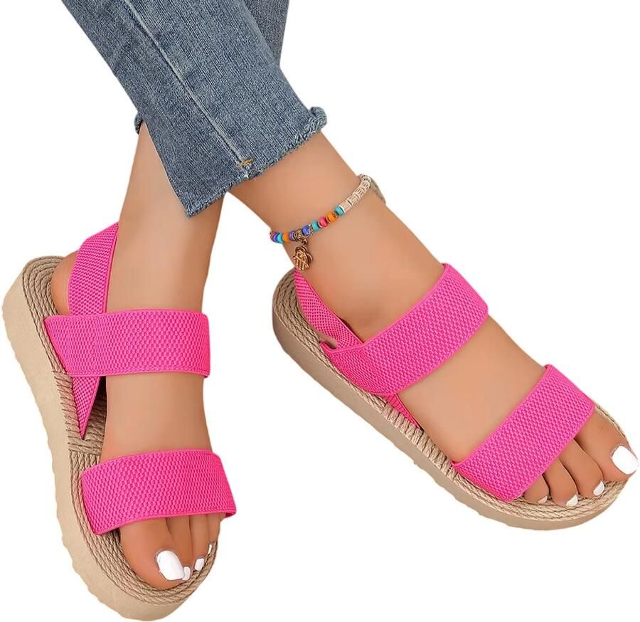 Rimmo Lichte Zomersandalen Dames Comfortabele EVA Sandalen voor Thuis Straat Dagelijks Wandelen en Vrije Tijd Roze Leisure Schoenen