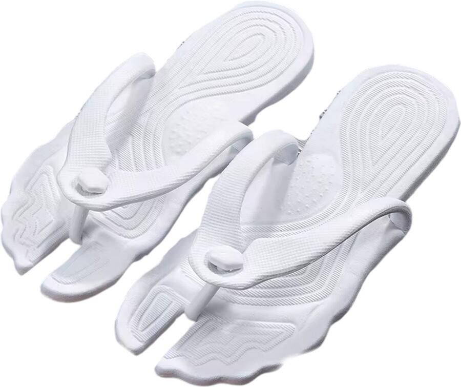 Rimmo Opvouwbare Slippers 1 Paar Antislip Slippers voor Hotel Badk amer Strand Vakantie & Zakenreis Draagbare Pantoffels voor Dames Wit