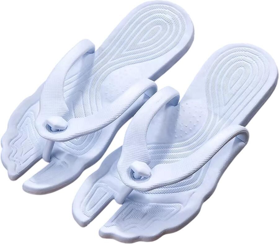 Rimmo Opvouwbare Slippers 1 Paar Antislip Slippers voor Hotel Badk amer Strand Vakantie & Zakenreis Draagbare Pantoffels voor Dames Blauw