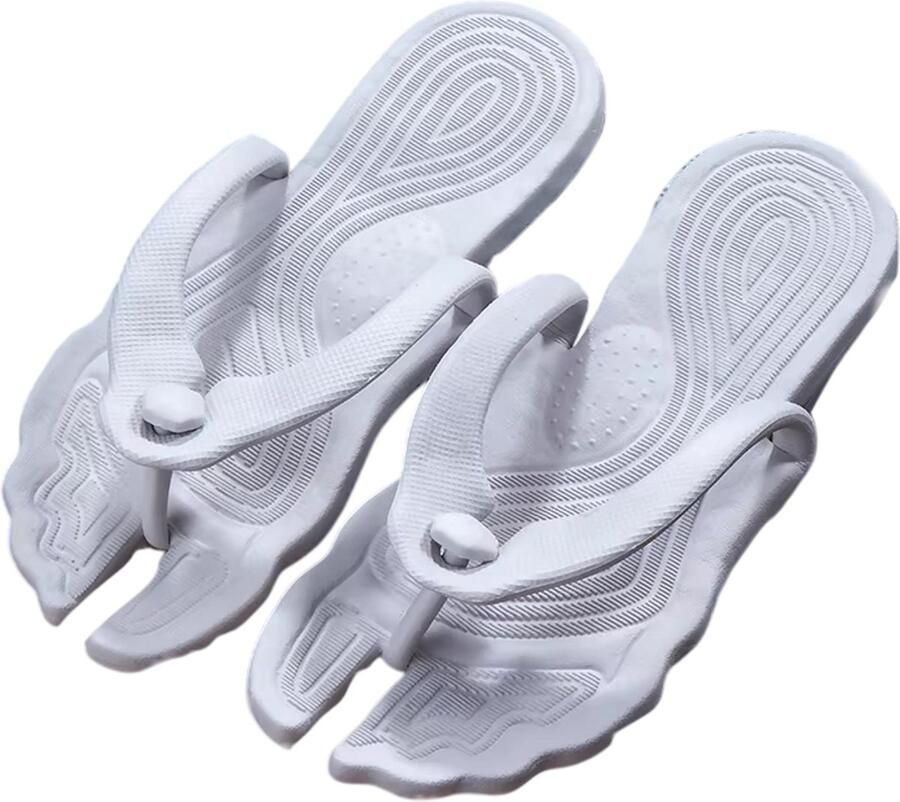 Rimmo Opvouwbare Slippers 1 Paar Antislip Slippers voor Hotel Badk amer Strand Vakantie & Zakenreis Draagbare Pantoffels voor Dames Grijs
