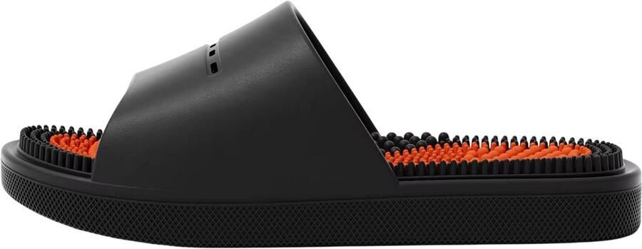 Rimmo Unisex PVC Slippers Comfortabele Wellness- en Huisslippers Massage- en Ade d Indoor Schoeisel voor Thuis en Badkamer Zwart