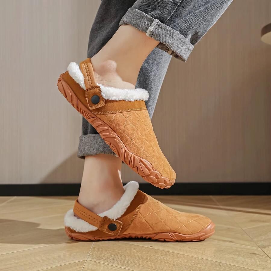 Rimmo Warme Pantoffels & Winter Slippers met Brede Teen Katoenen Antislip Huissloffen voor Binnen en Slaapkamer Comfortabele Thuis Slippers