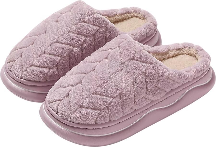 Rimmo Winter Slippers voor & Warme Pluche Thuis Schoenen met Antislip Zool Comfortabele Katoenen Slippers voor Binnen en Buiten Huisslippers Warme Pantoffels Cosy Slippers Thuis Schoenen