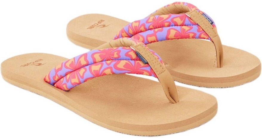 Rip Curl Freedom Plush Bloom Slippers Beige Vrouw