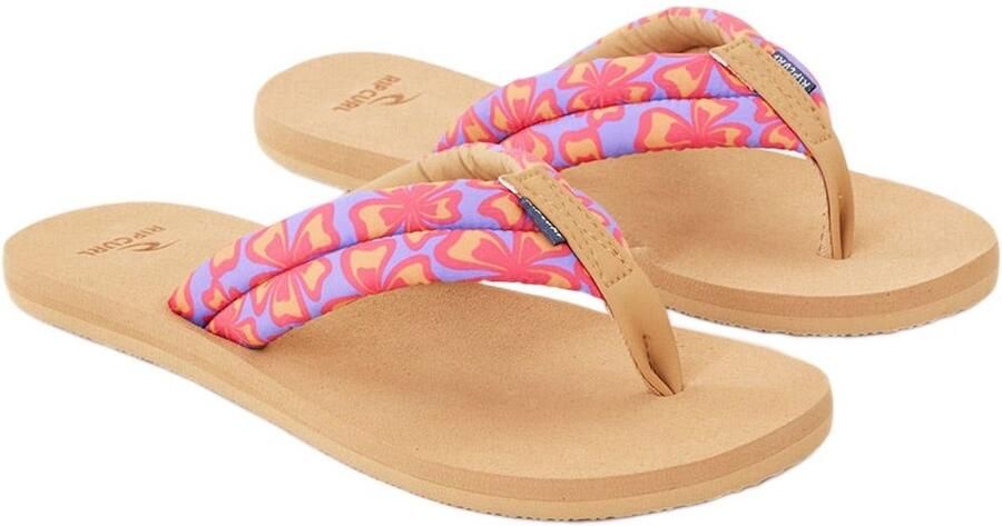 Rip Curl Freedom Plush Bloom Slippers Beige Vrouw