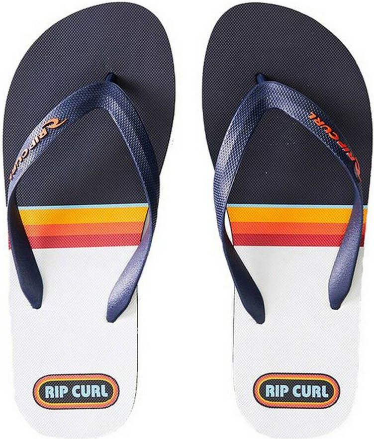 Rip Curl Heren Slippers Revival Strip Zwart Wit