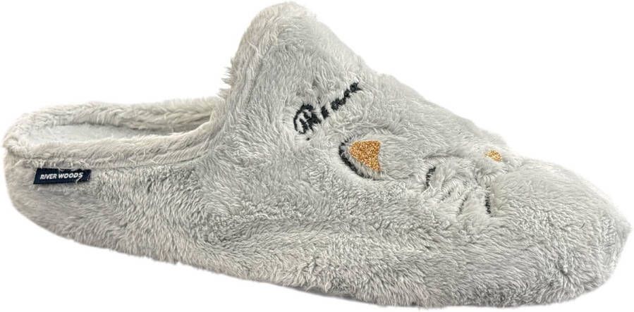 River Woods BIBI 657 Pantoffel lichtgrijs