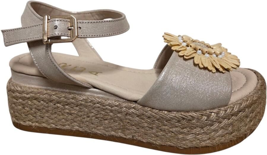 Roberto D'angelo Sultan Beige Gold Sandalen Goud Leer Dames Beige Goud