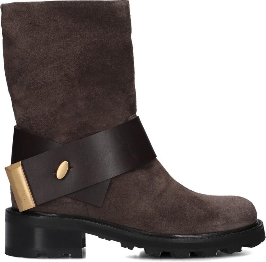 ROBERTO FESTA Biker Boots Dames Emelin Maat: 39 Materiaal: Suède Kleur: Bruin