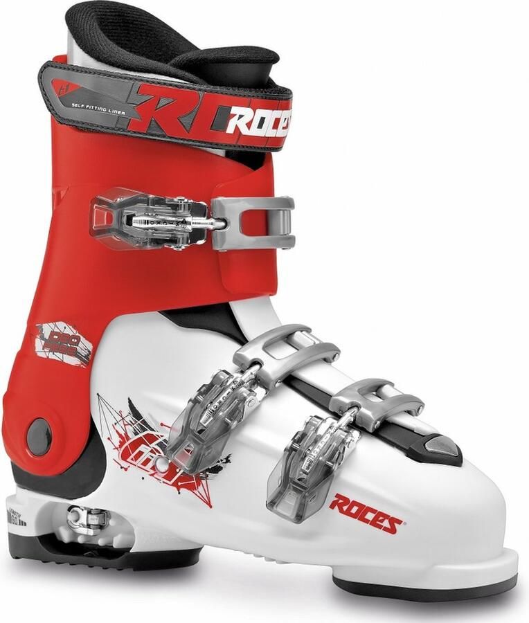 Roces Idea Free Verstelbare Skischoenen 6-in-1 Systeem Wit Rood Zwart