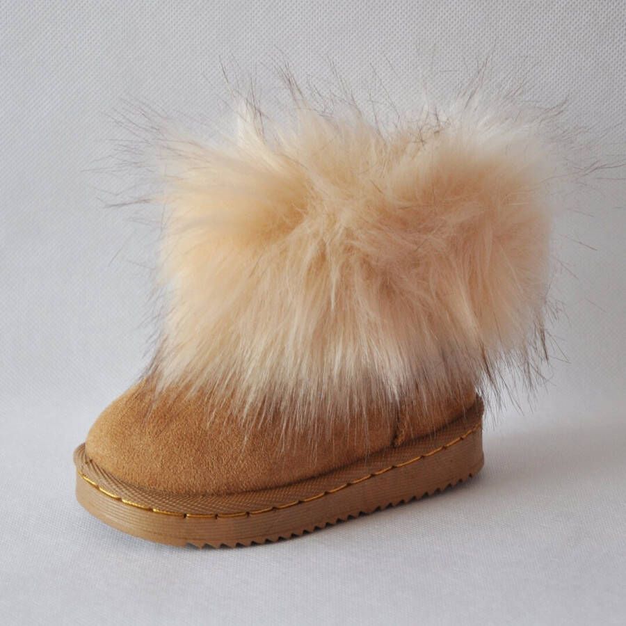 Rock and Joy Ukkie Slofjes Mini Snowboots Camel Fur