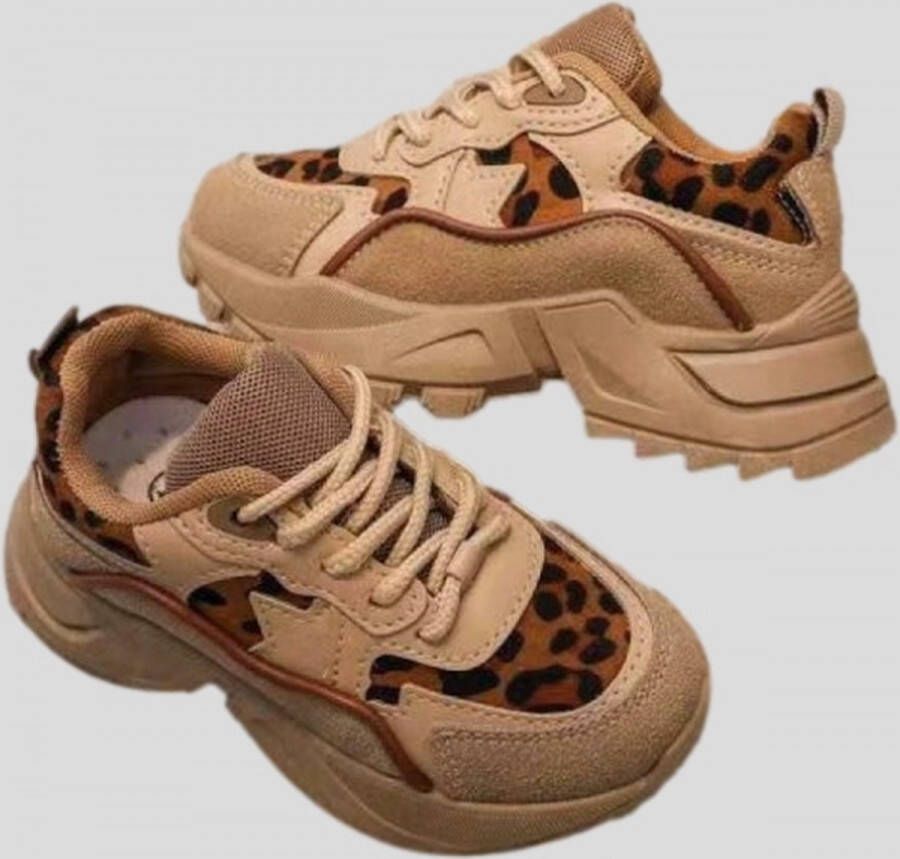 Rock and Joy Sneakers Beige Panter