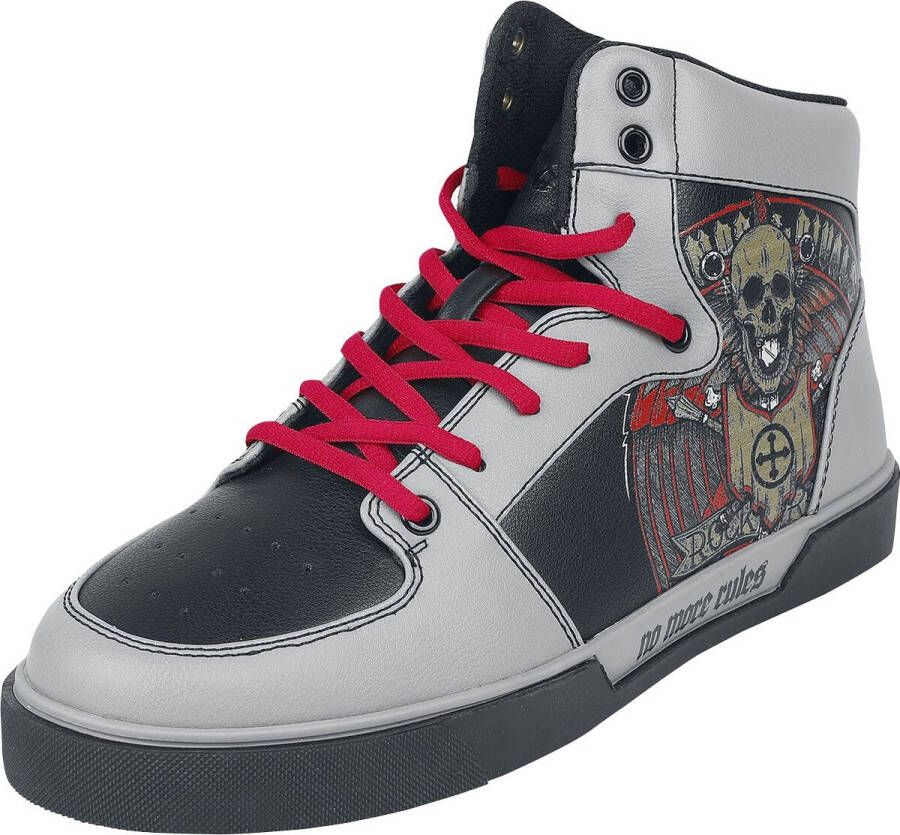 Rock Rebel by EMP Grijs-zwarte hoge sneakers met print Unisex