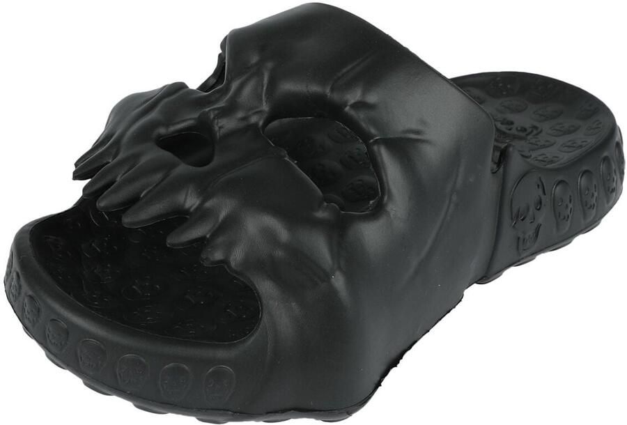 Rock Rebel by EMP Zwarte loafers met doodshoofdmotief Unisex