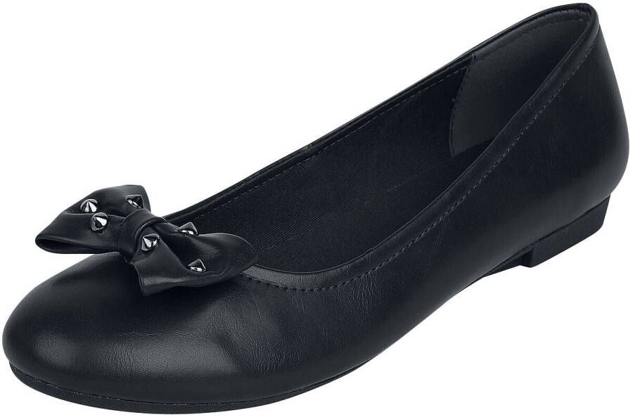 Rock Rebel by EMP Zwarte ballerina's met strik en studs Vrouwen