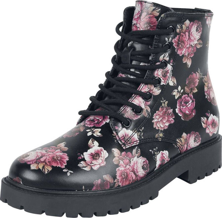 Rock Rebel by EMP Zwarte laarzen met bloemen allover print Vrouwen