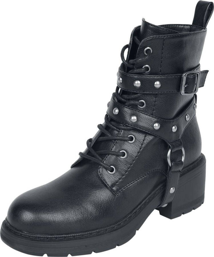 Rock Rebel by EMP Zwarte laarzen met vetersluiting en studs Vrouwen