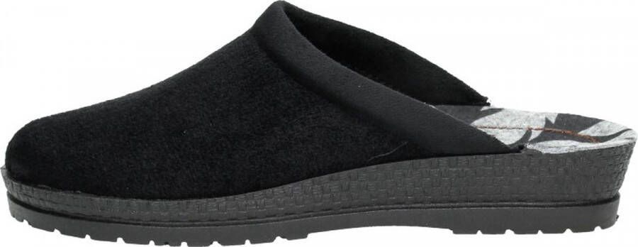 Rohde Pantoffels Dames Sloffen Instappers Canvas Harde zool Open hiel 2291 Zwart - Foto 8