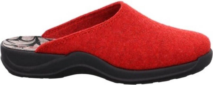 Rohde Stijlvolle dames suède klomp slof Red Dames