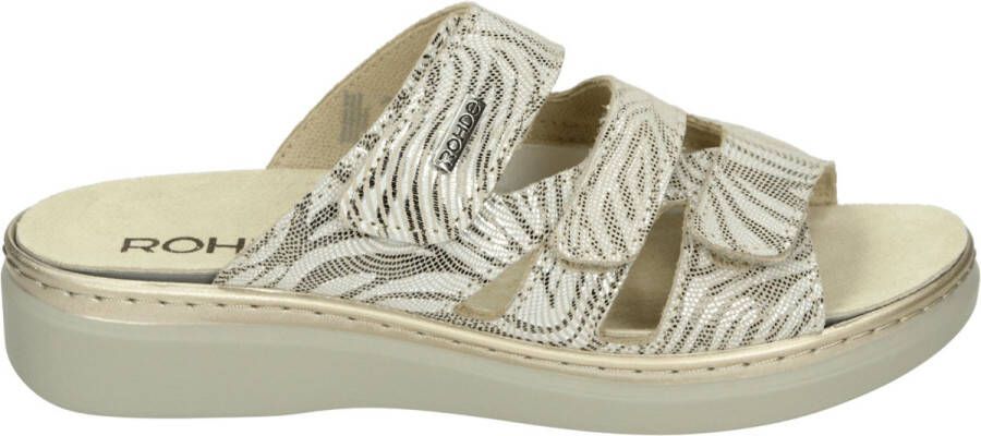 Rohde 5221 Dames slippers Wit beige