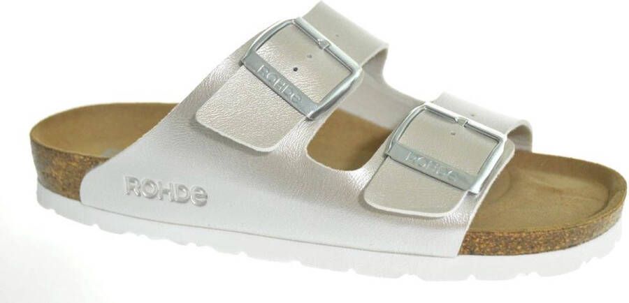 Rohde Alba Softino mule damespantoffelsandaal 5623 01 tweebandjes wit