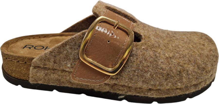 Rohde 6012 17 Dames Pantoffels Open Beige