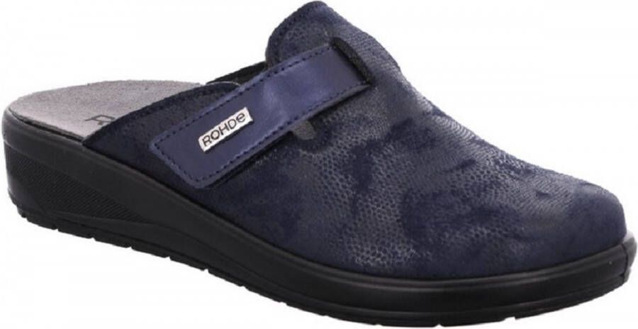 Rohde 6165 Dames Sloffen Blauw